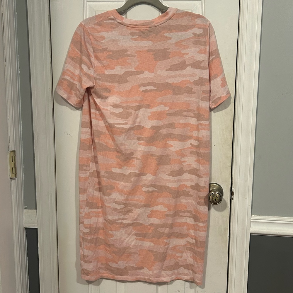 Lucky Brand Pink Camo T-Shirt Dress - Picture 2 of 3